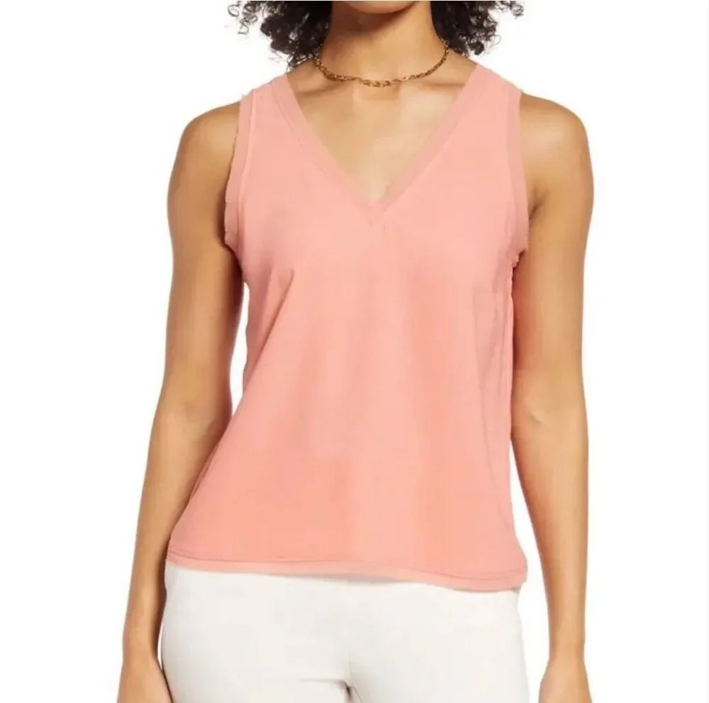 Halogen V Neck Tank Top Size S